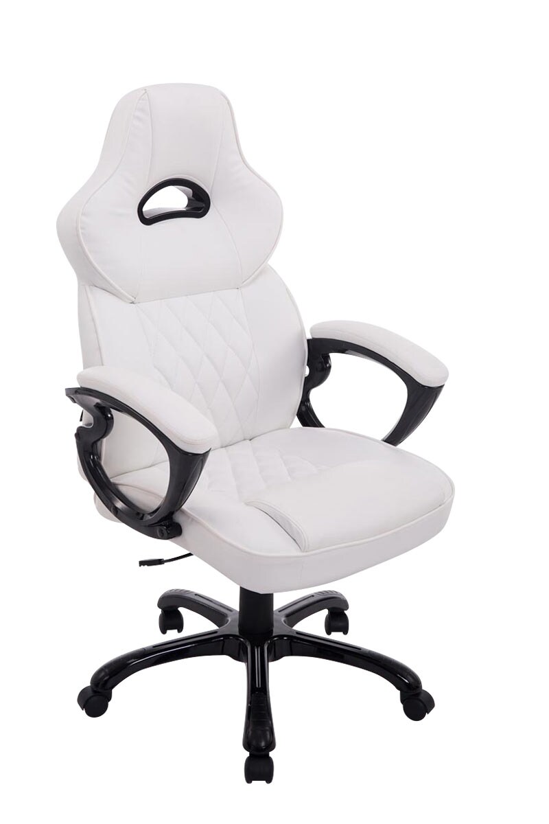 CLP - légant chaise de jeu finement matelassée + roues de différentes couleurs colore : Blanc