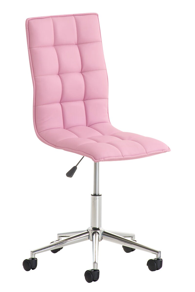 CLP Arbeitshocker Peking Mit Kunstlederbezug | Schreibtischstuhl Mit Laufrollen | H&ouml;henverstellbarer Drehstuhl 