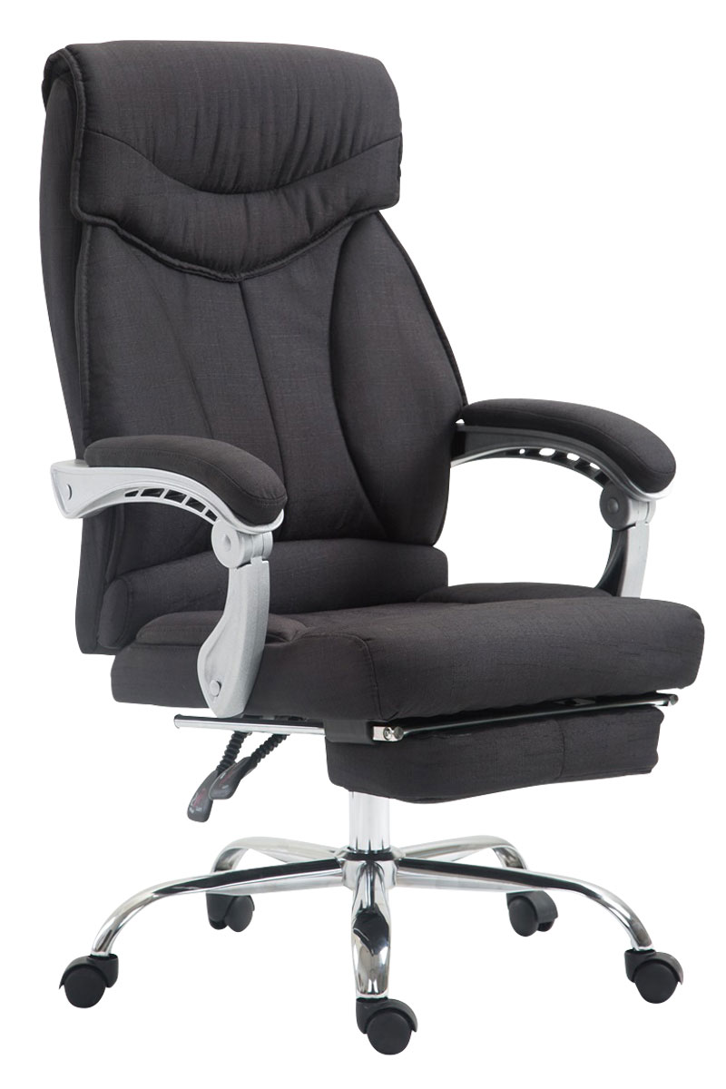 CLP B&uuml;rostuhl BIG IOWA mit Stoffbezug, Chefsessel mit Fu&szlig;st&uuml;tze, max. belastbar bis 136 kg, h&ouml;henverstellbar 