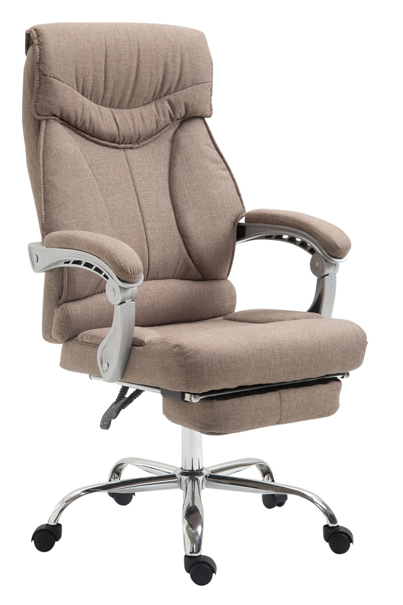 CLP B&uuml;rostuhl BIG IOWA mit Stoffbezug, Chefsessel mit Fu&szlig;st&uuml;tze, max. belastbar bis 136 kg, h&ouml;henverstellbar 