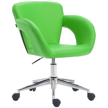 CLP Bürostuhl EDISON mit Kunstleder-Bezug, Bürosessel mit stufenloser Sitzhöhenverstellung, Schreibtischstuhl mit Armlehnen, 
