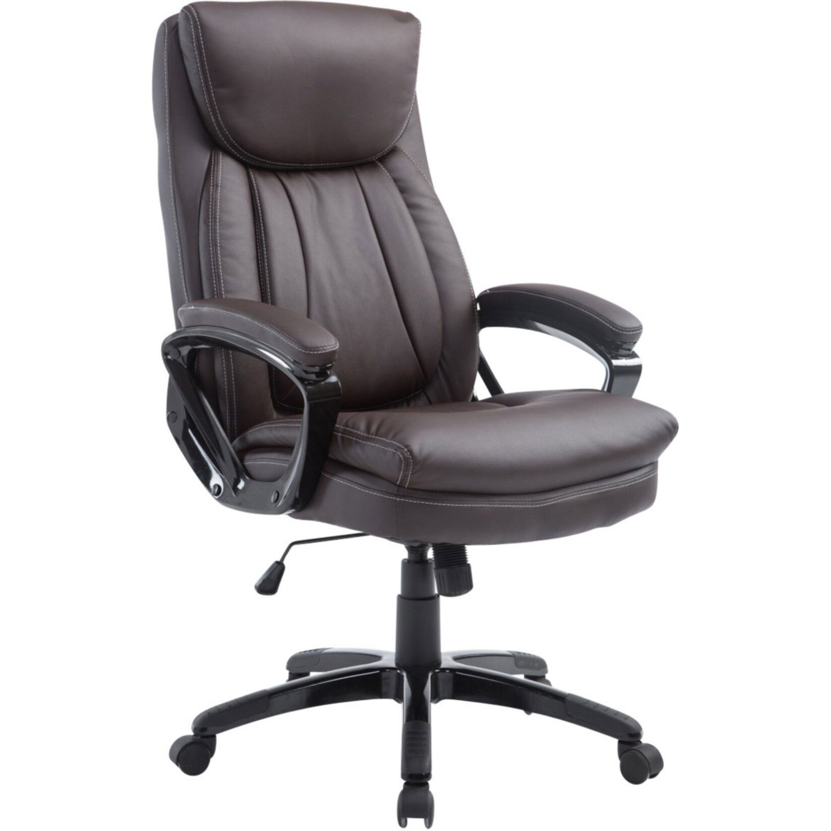 CLP B&uuml;rostuhl XL-Platon Mit Polsterung Und Kunstlederbezug I Chefsessel Mit Stufenloser Sitzh&ouml;henverstellung I Drehstuhl Mit Laufrollen 
