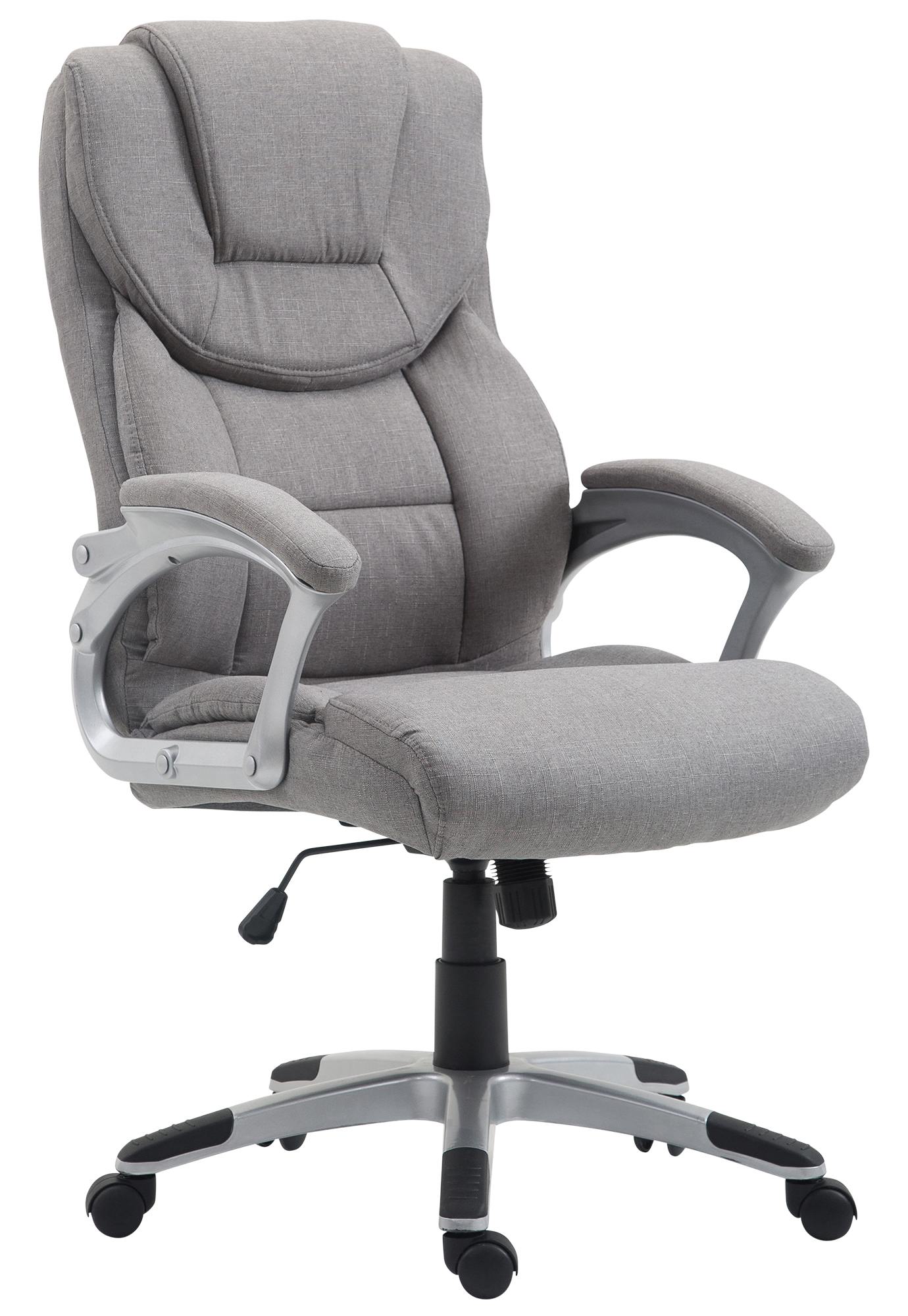 CLP B&uuml;rostuhl Texas I mit Stoff-Bezug und Wippmechanik I Schreibtischstuhl drehbar und h&ouml;henverstellbar 