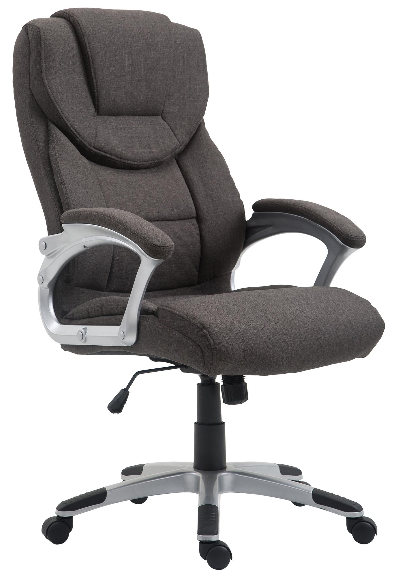 CLP B&uuml;rostuhl Texas I mit Stoff-Bezug und Wippmechanik I Schreibtischstuhl drehbar und h&ouml;henverstellbar 