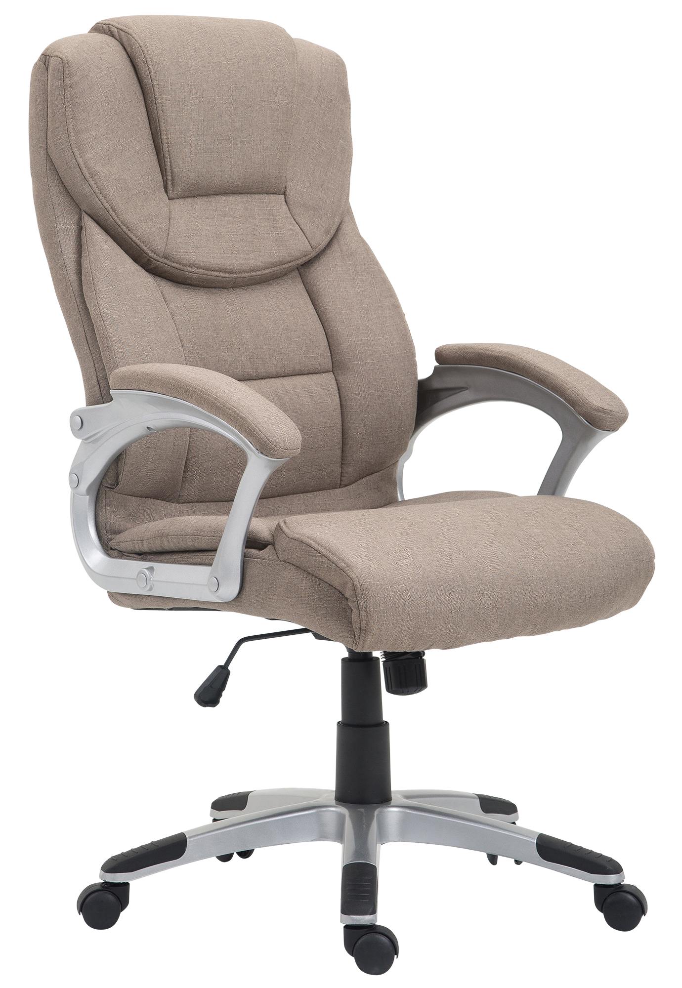 CLP B&uuml;rostuhl Texas I mit Stoff-Bezug und Wippmechanik I Schreibtischstuhl drehbar und h&ouml;henverstellbar 