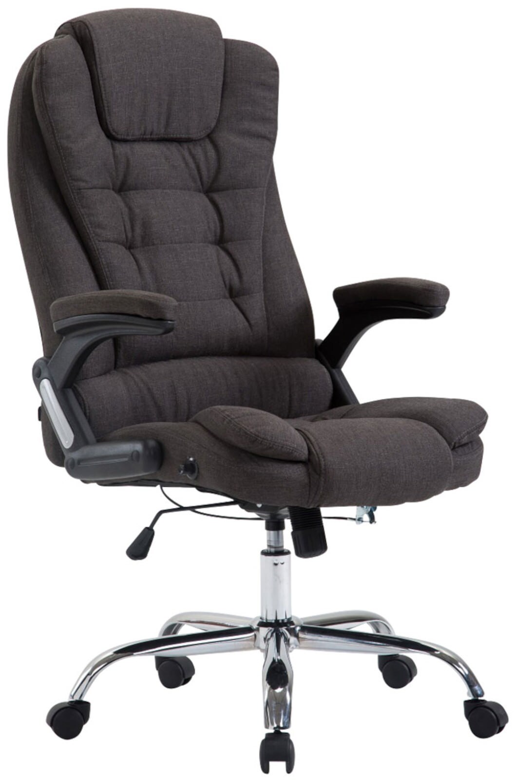 CLP B&uuml;rostuhl ergonomisch 150 kg belastbar Thor, Drehstuhl mit kippbarer R&uuml;ckenlehne modernes Design, h&ouml;henverstellbar 49-59 cm Gestell Chrom 