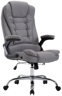 CLP Bürostuhl ergonomisch 150 kg belastbar Thor, Drehstuhl mit kippbarer Rückenlehne modernes Design, höhenverstellbar 49-59 cm Gestell Chrom 