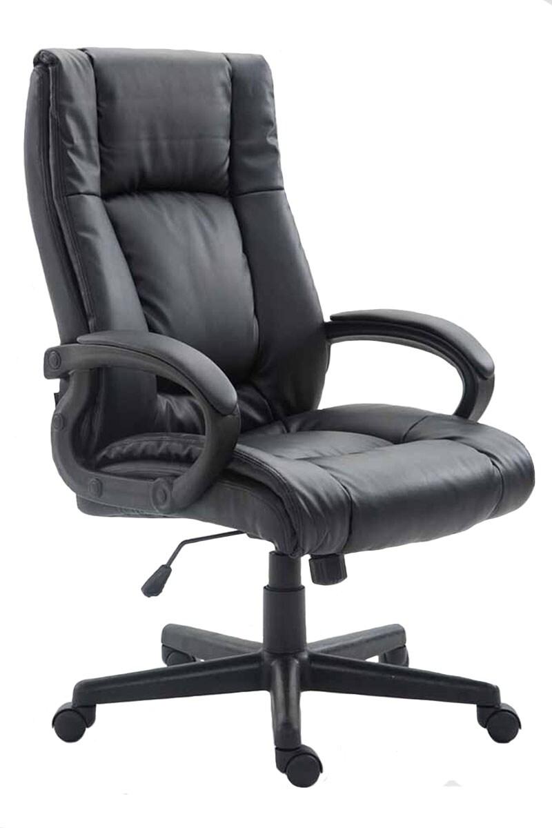 CLP Bürostuhl ergonomisch mit Rollen und Höhenverstellung, Chefsessel höhenverstellbar und Wippfunktion, rückenschonend, Drehstuhl Sparta