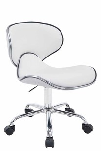 CLP Arbeitshocker LAS VEGAS V2 mit hochwertiger Polsterung und Kunstlederbezug I Höhenverstellbarer Rollhocker mit robustem Metallgestell 