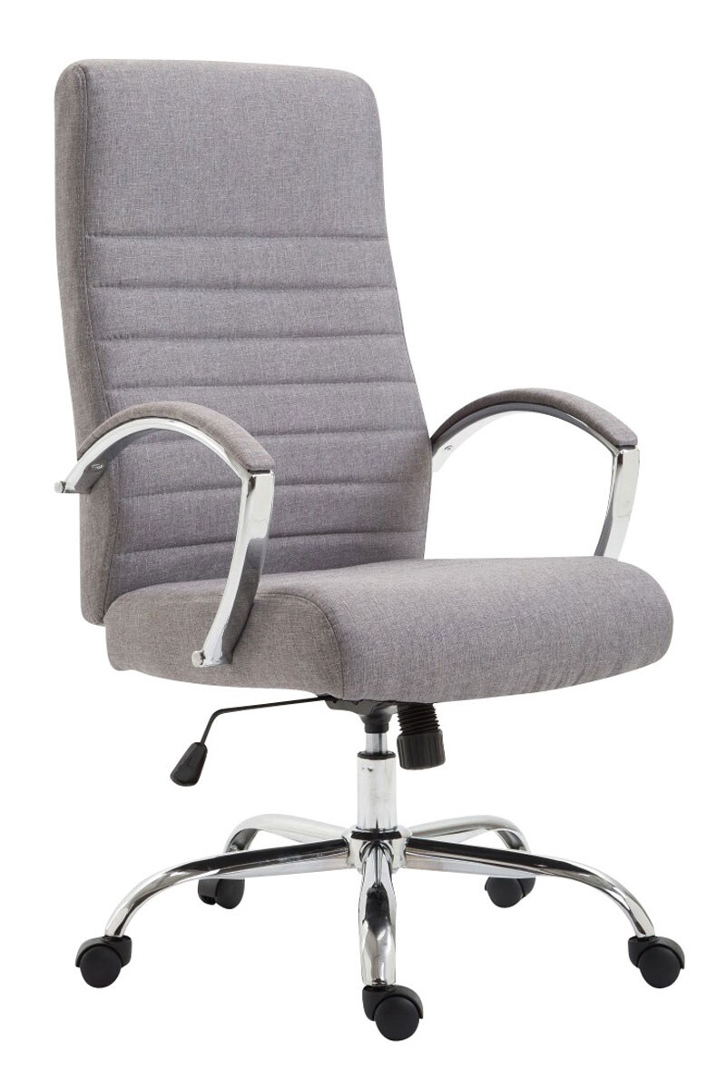 CLP Bürostuhl ergonomisch Valais Stoffbezug, moderner Drehstuhl mit höhenverstellbarem Sitz, Stoffbezug, bis 136 kg belastbar