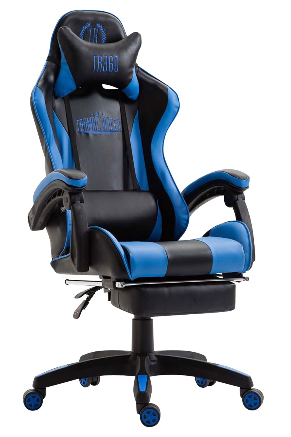 CLP Gaming Bürostuhl IGNITE mit Kunstlederbezug I Schreibtischstuhl mit Armlehnen I verstellbarer Drehstuhl im sportlichen Design