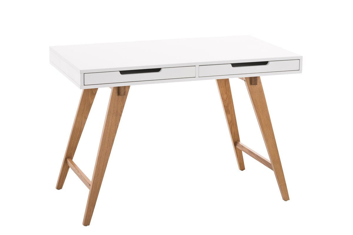 CLP Schreibtisch Porto I Bürotisch mit 2 Schubladen und großer Arbeitsfläche I Moderner Holztisch