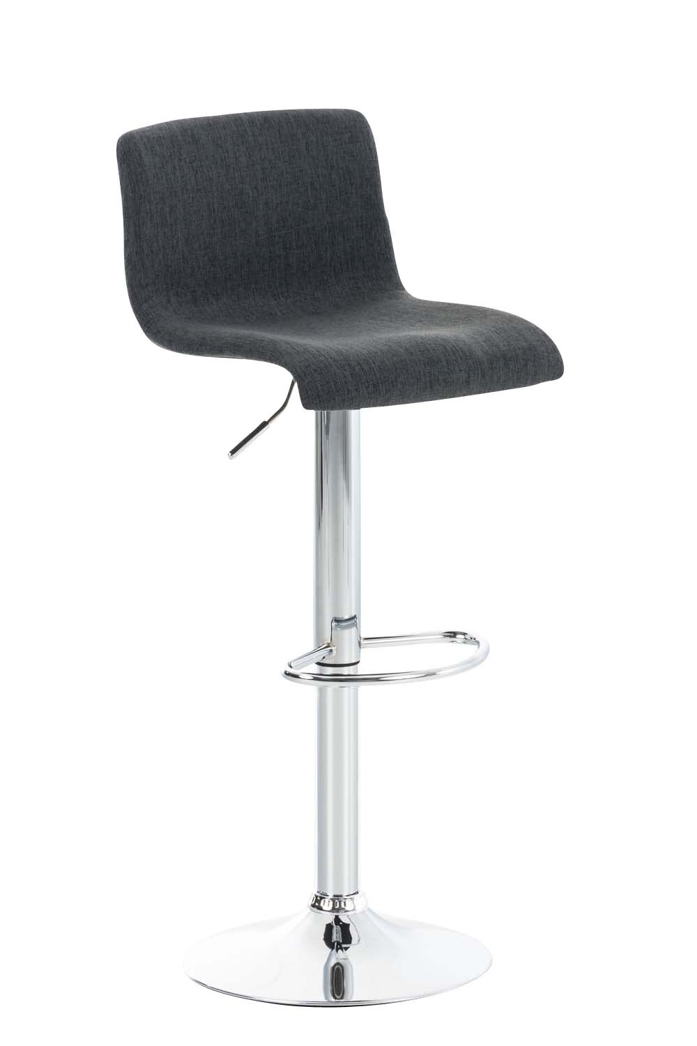CLP Barhocker Hoover Stoff C Farbe: dunkelgrau, Material Gestell: Metall in Chromoptik