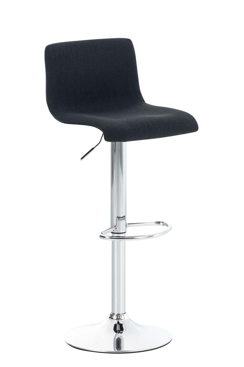 CLP Barhocker Hoover Stoff C Farbe: schwarz, Material Gestell: Metall in Chromoptik