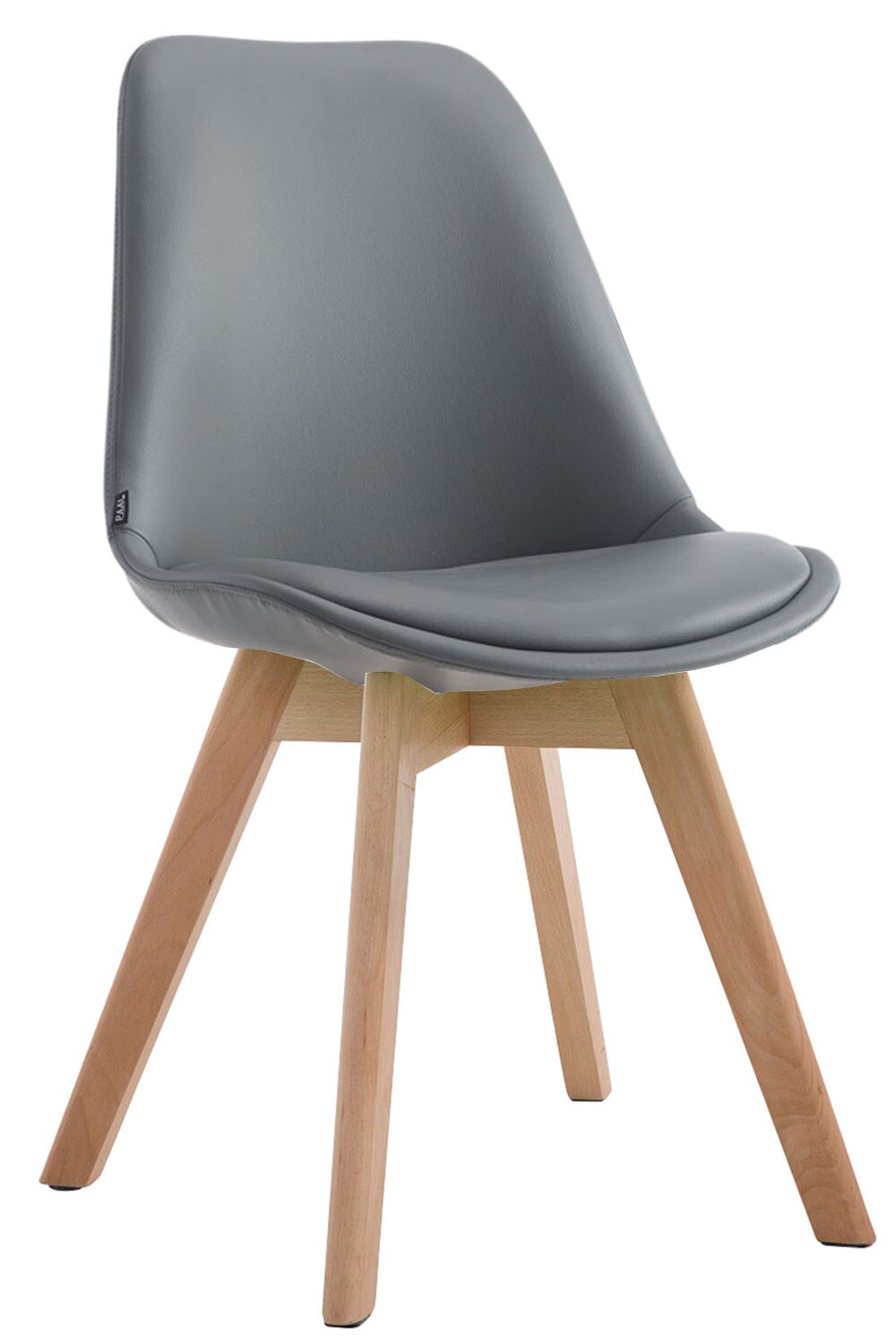 CLP Esszimmerstuhl MANADO mit Kunstlederbezug Lehnstuhl mit Holzgestell Polsterstuhl in verschiedenen Farben erhältlich Sitzhöhe 47 cm