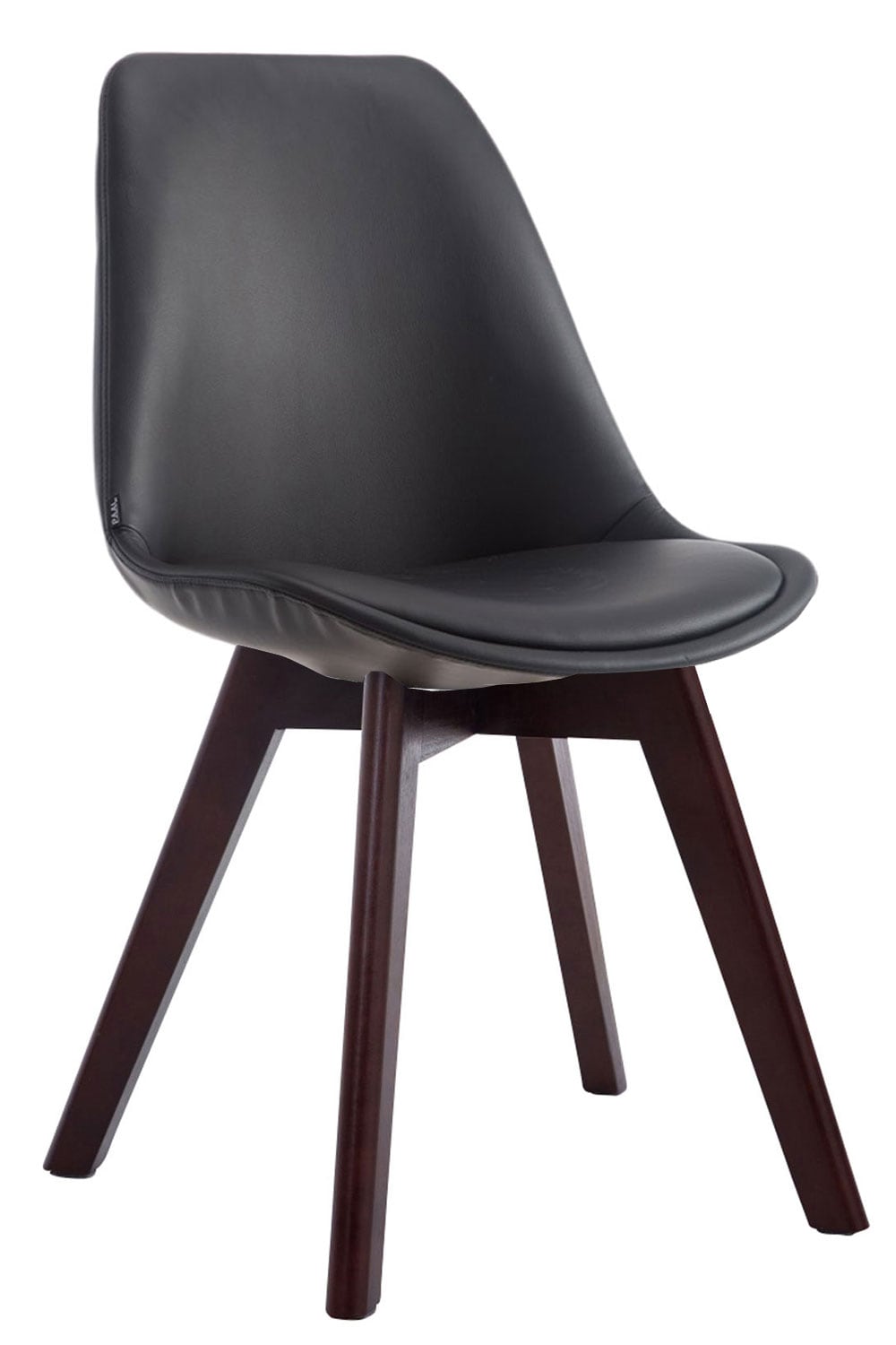CLP Stuhl Manado Kunstleder Walnuss Farbe: schwarz, Gestell Farbe: walnuss