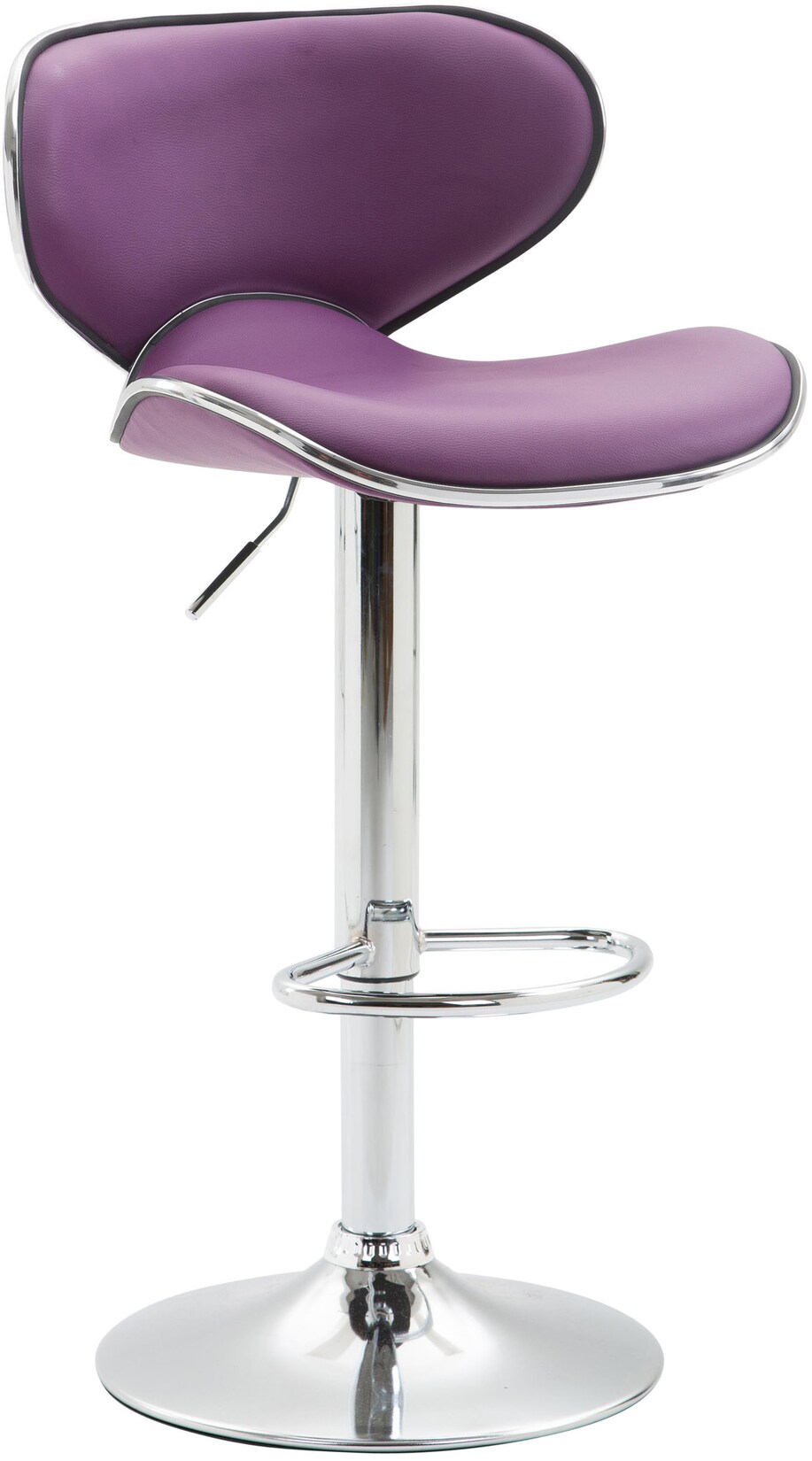 CLP Barhocker Las Vegas V2 chrom - Farbe: lila, Gestellfarbe: chrom