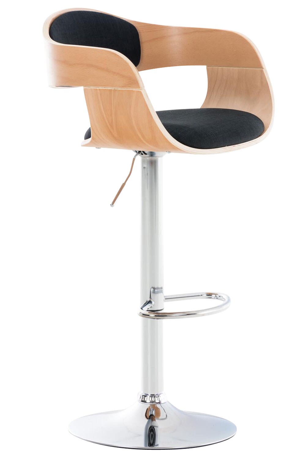 CLP Barhocker Kingston C Stoff - Farbe: natur/schwarz 