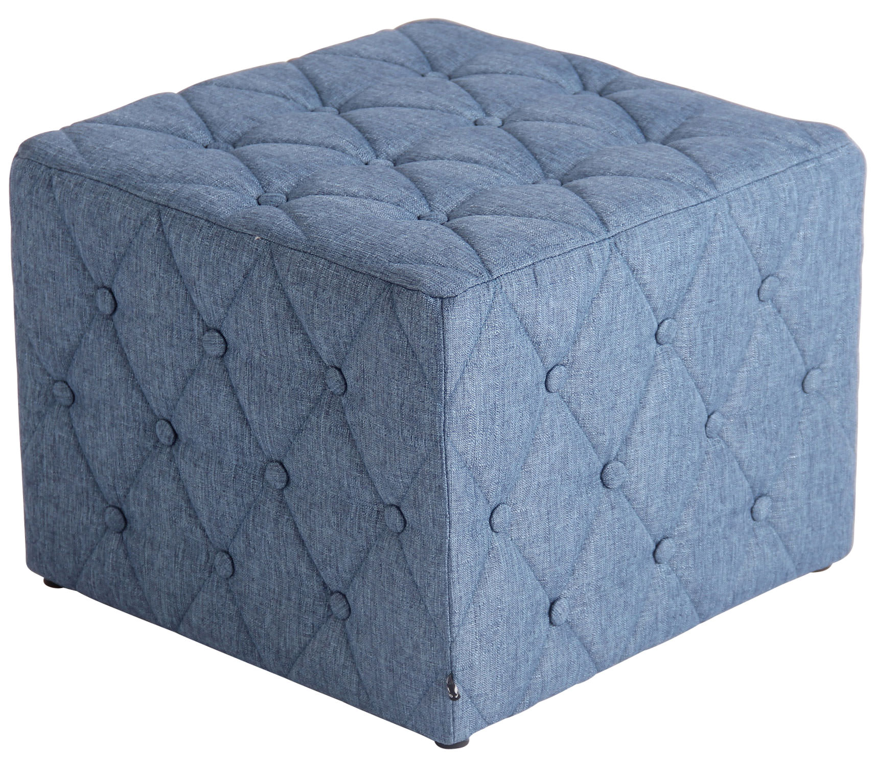 CLP Sitzhocker Nashville Mit Stoffbezug I Gepolsterter Sitzw&uuml;rfel I Eckiger Polsterhocker I Sitzh&ouml;he: 37 cm 