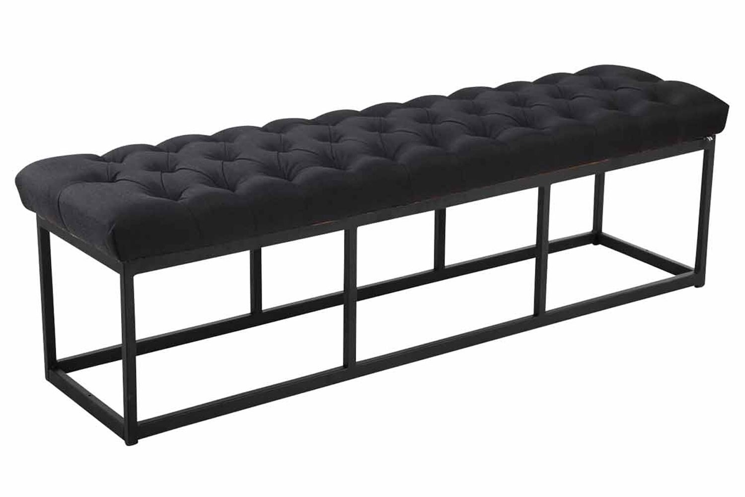 CLP Sitzbank Amun I Mit Stoff-Bezug I Mit Schwarzem Metallgestell 