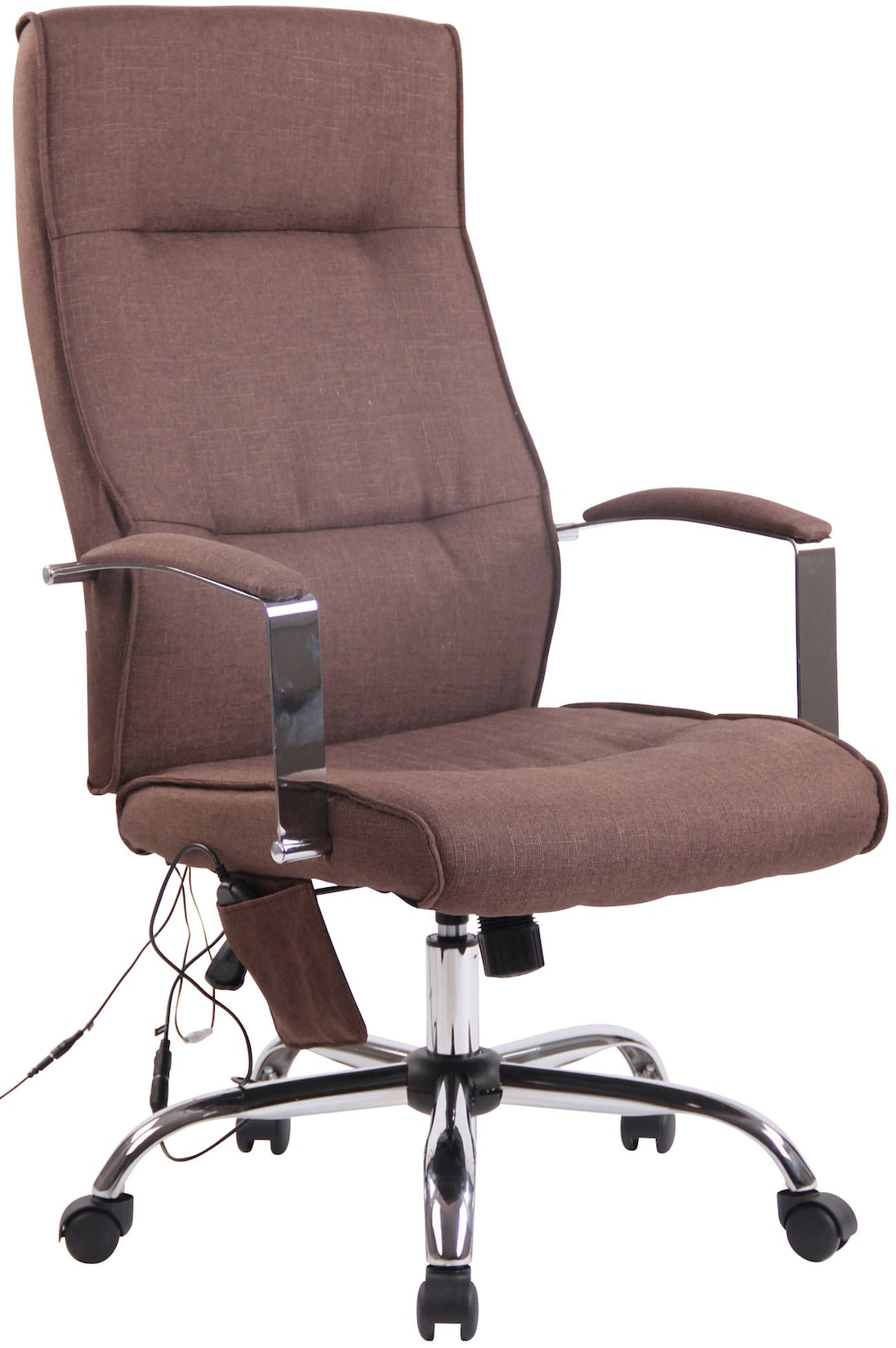 CLP Bürostuhl Portland Stoff mit Massagefunktion Farbe: braun, Material: Stoff