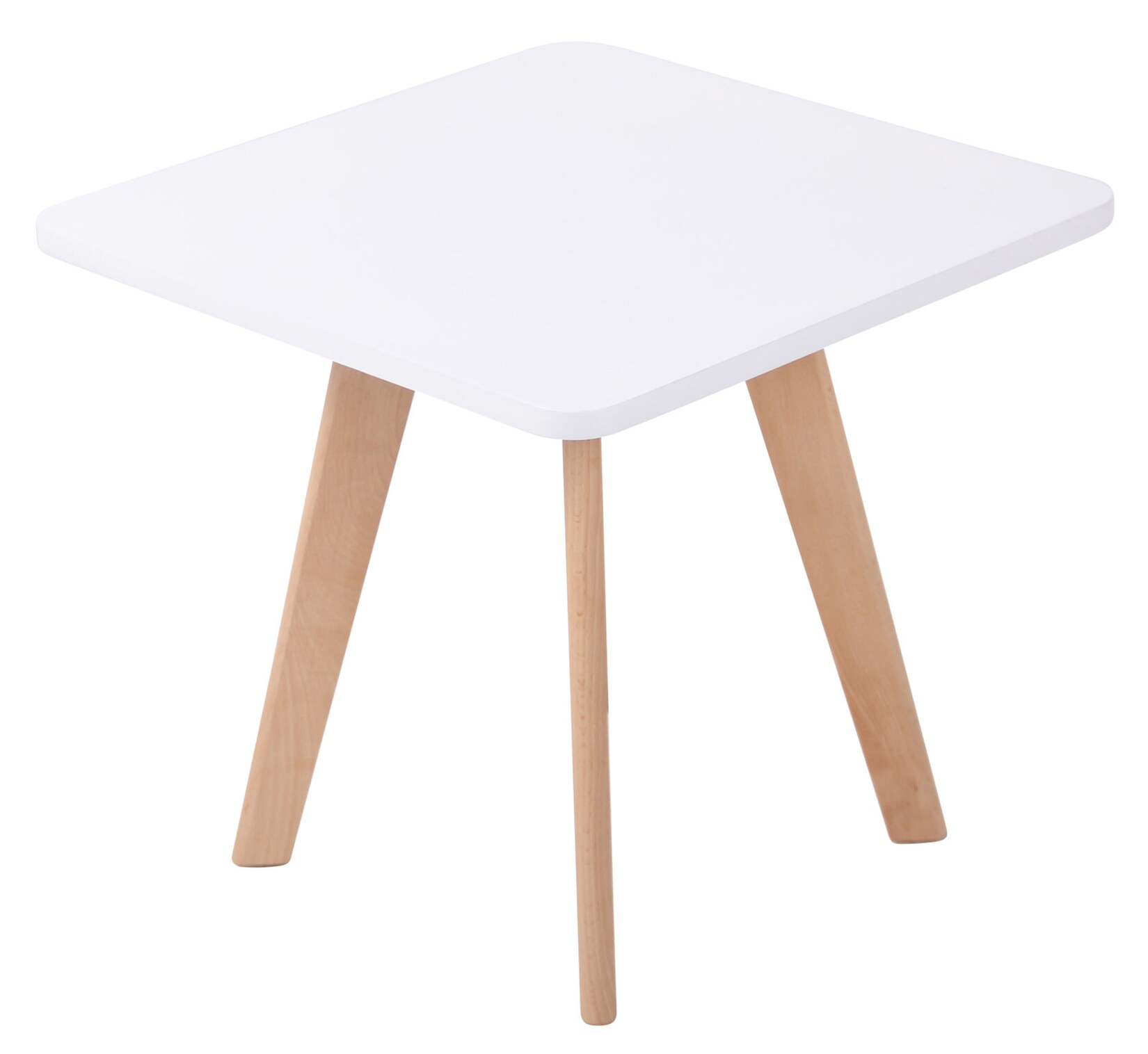 CLP Beistelltisch Almeria Eckig I Beine Aus Buchenholz I Beistelltisch Im Skandi-Look I Kleiner Couchtisch
