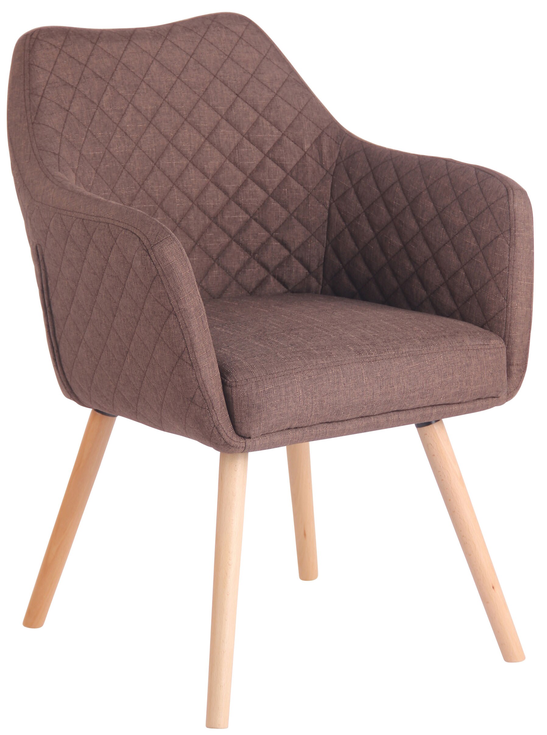 CLP Esszimmerstuhl mit Armlehne Gent, Sessel mit Holzgestell, moderner K&uuml;chenstuhl mit gepolsterter Sitzfl&auml;che und Bodenschonern, bis 120 kg 