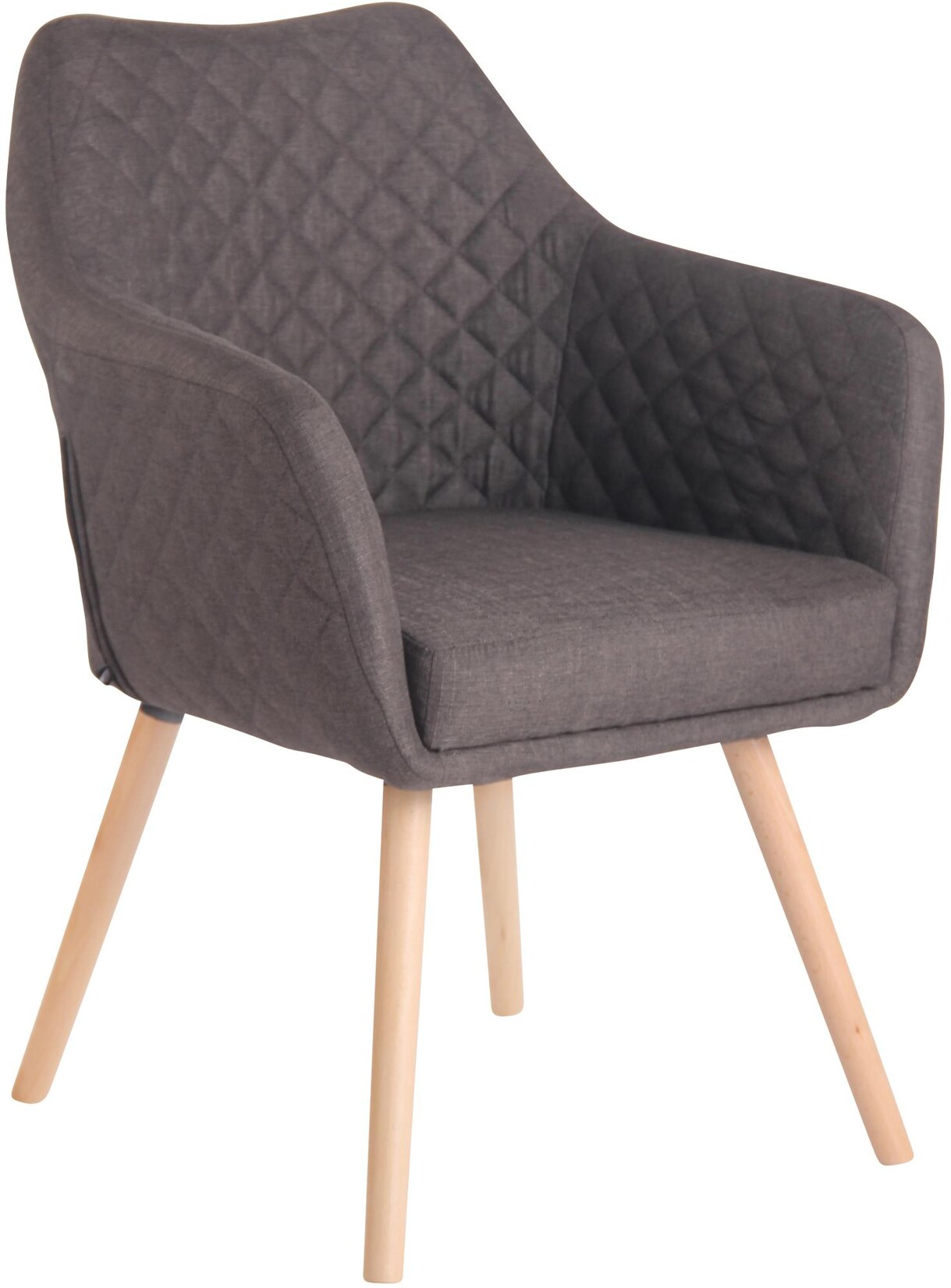 CLP Esszimmerstuhl Gent Stoff natura Farbe: dunkelgrau, Gestell Farbe: natur
