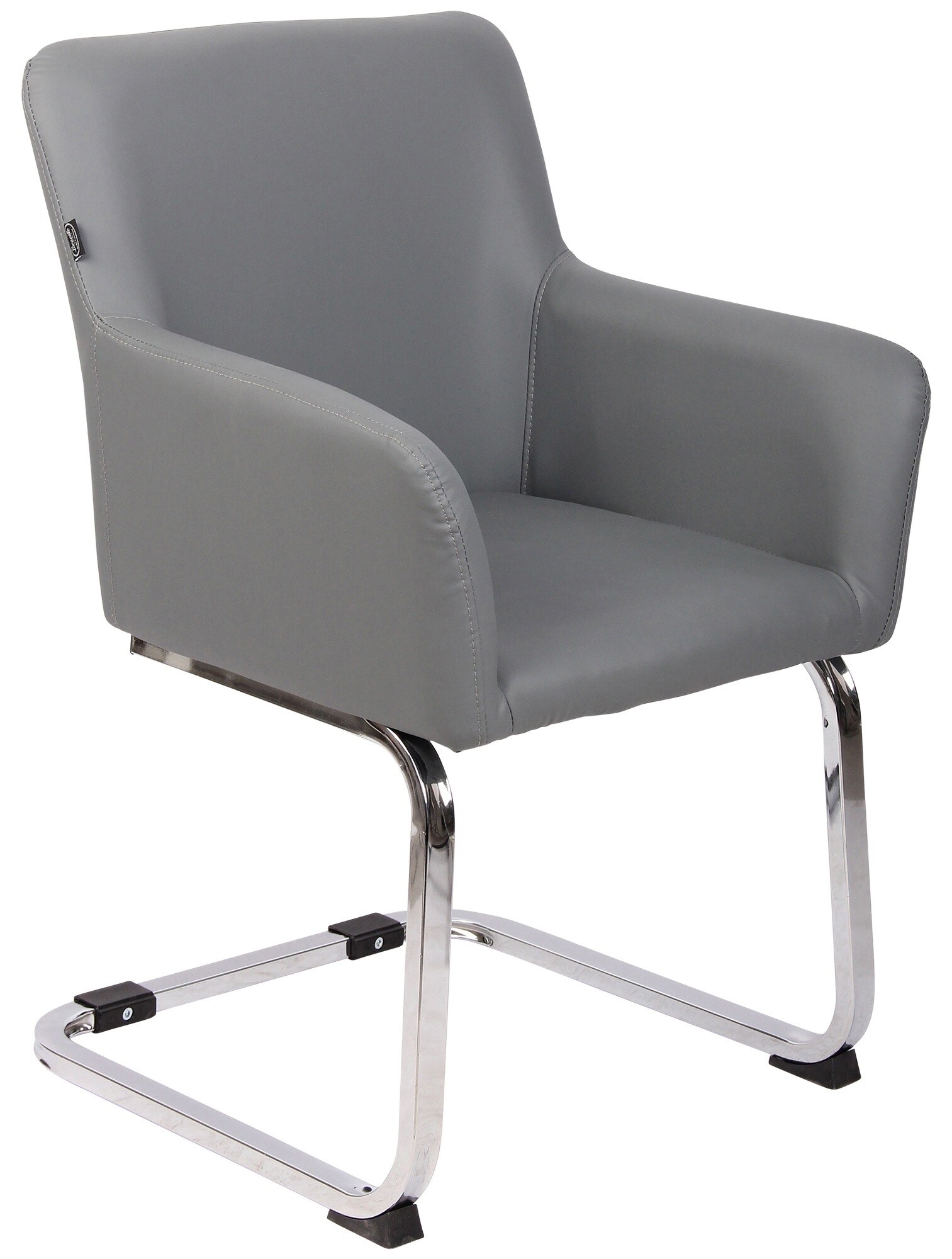 CLP Stuhl Puka I Gepolsterter Freischwinger I Edelstahl-Gestell 