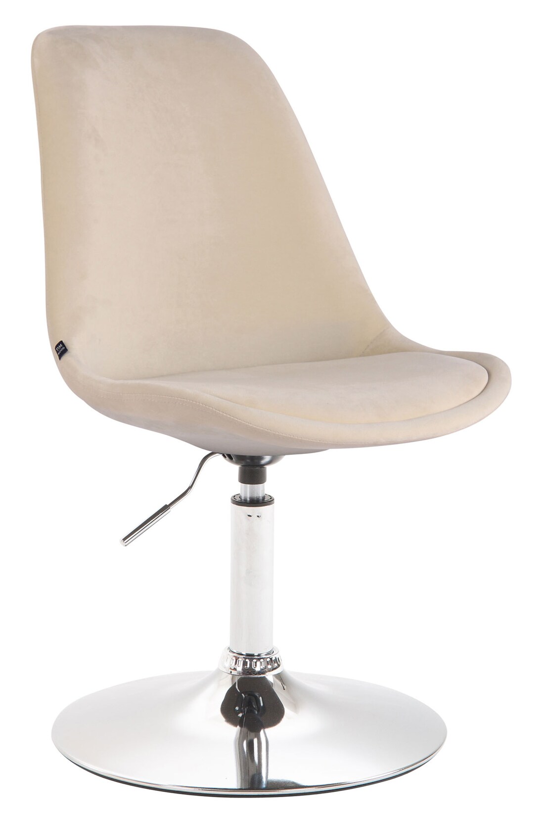 CLP Esszimmerstuhl Maverick Samt chrom Farbe: creme, Gestell Farbe: chrom