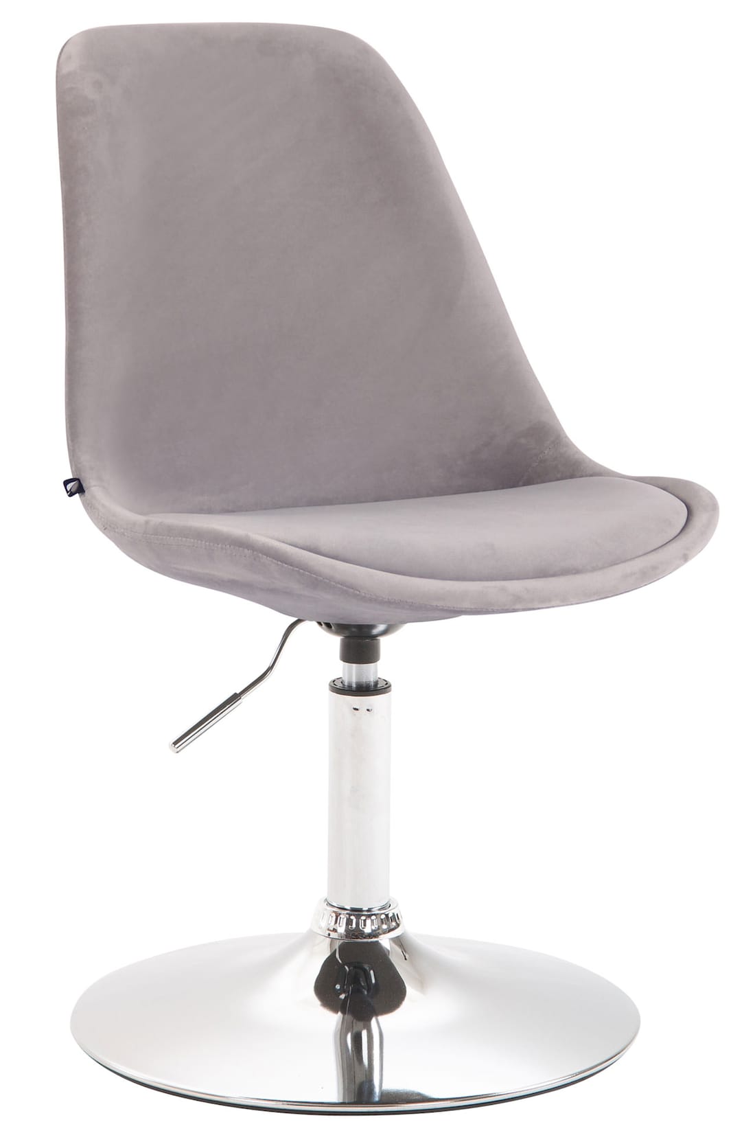 CLP Esszimmerstuhl Maverick Samt chrom Farbe: grau, Gestell Farbe: chrom