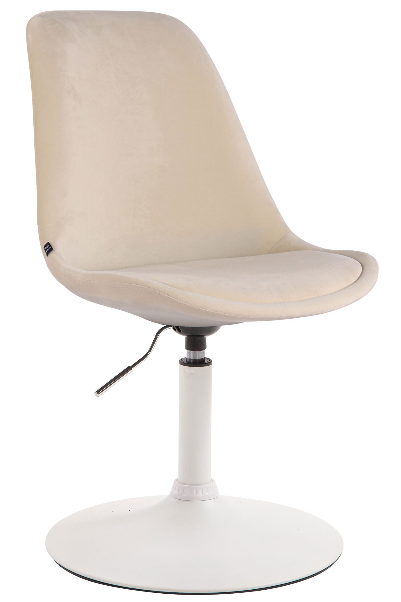 CLP Esszimmerstuhl Maverick Samt I H&ouml;henverstellbarer Lehnstuhl I Drehstuhl Mit Trompetenfu&szlig; I Sitzh&ouml;he Von Ca. 43 - 48 cm 