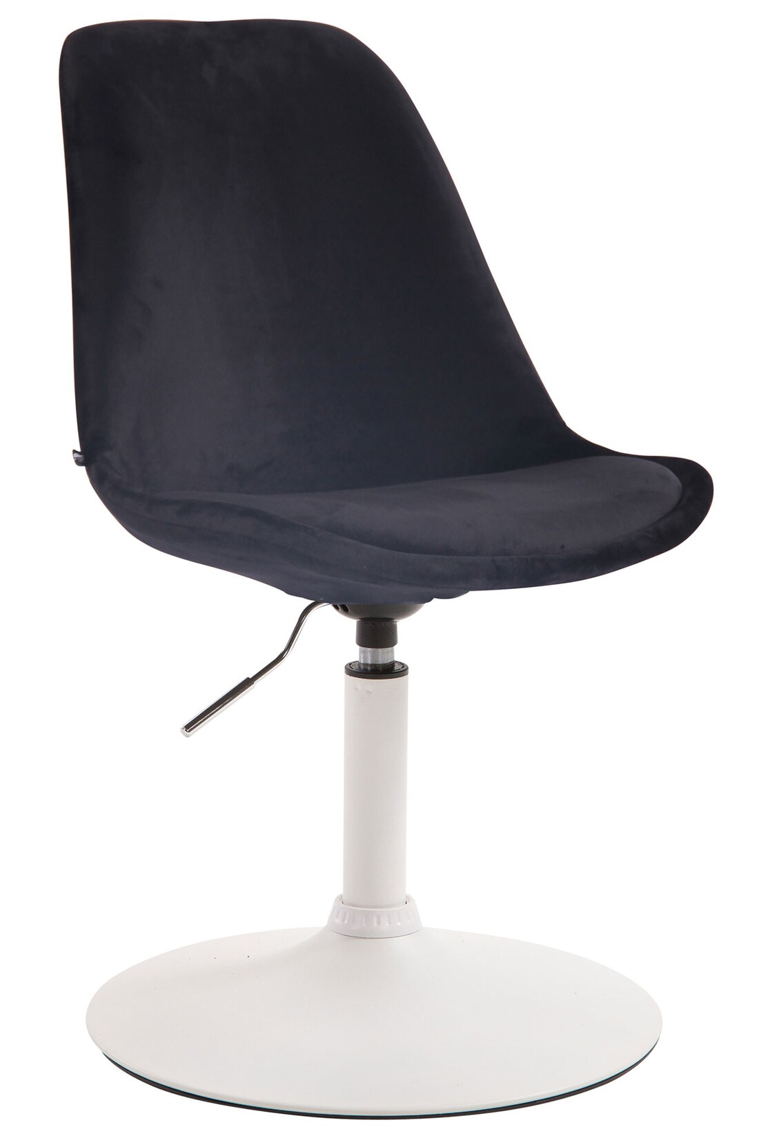 CLP Esszimmerstuhl Maverick Samt I Höhenverstellbarer Lehnstuhl I Drehstuhl Mit Trompetenfuß I Sitzhöhe Von Ca. 43 - 48 cm