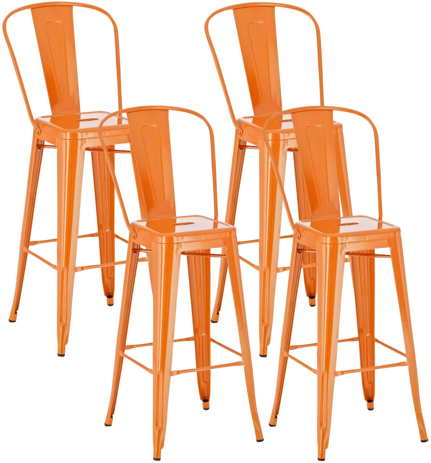 CLP 4er Set Barhocker Aiden Farbe: orange