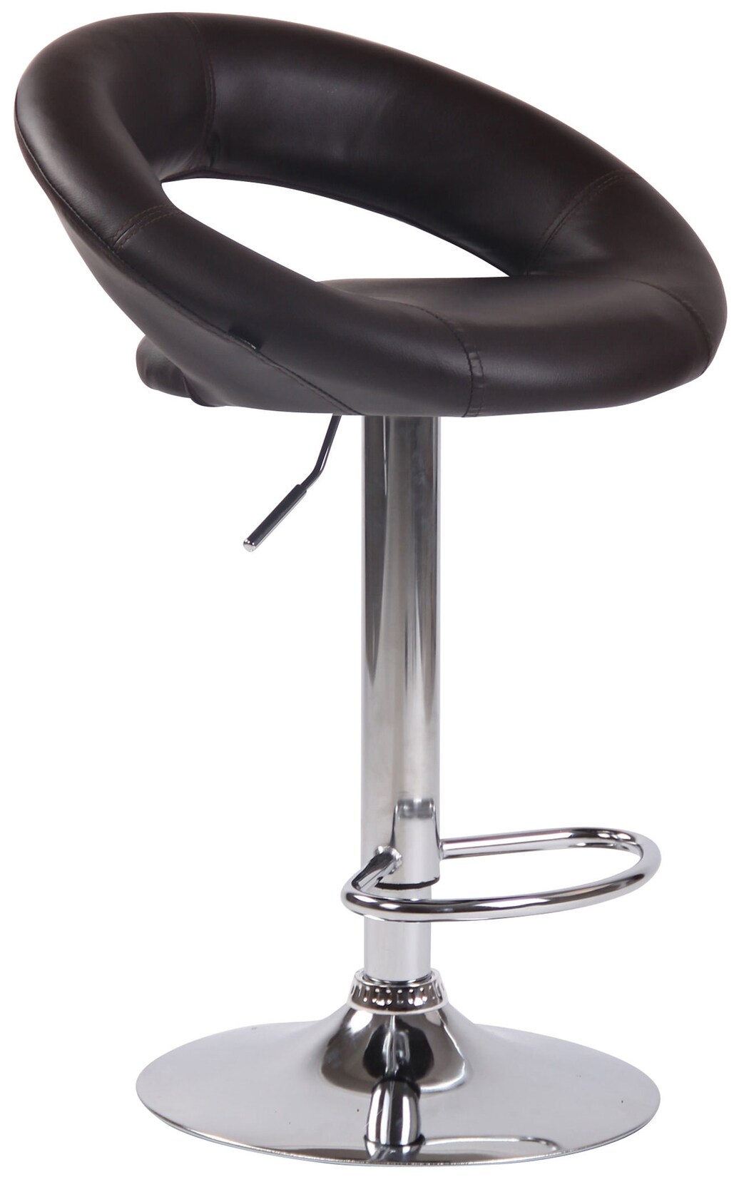 CLP Barhocker Olinda Kunstleder chrom Farbe: braun, Gestell Farbe: chrom