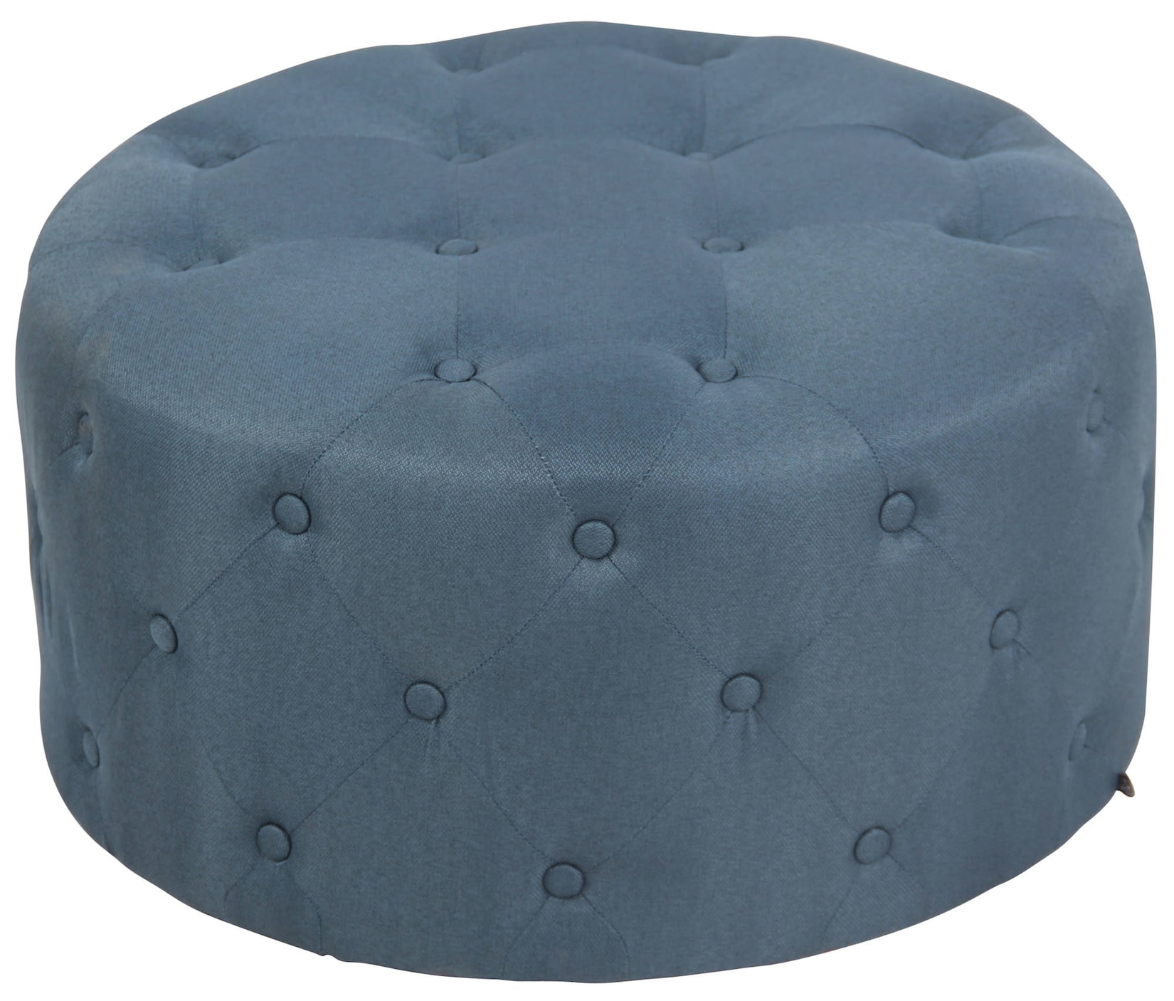 CLP Fußhocker Korsika Stoff Farbe: blau, Material: Stoff