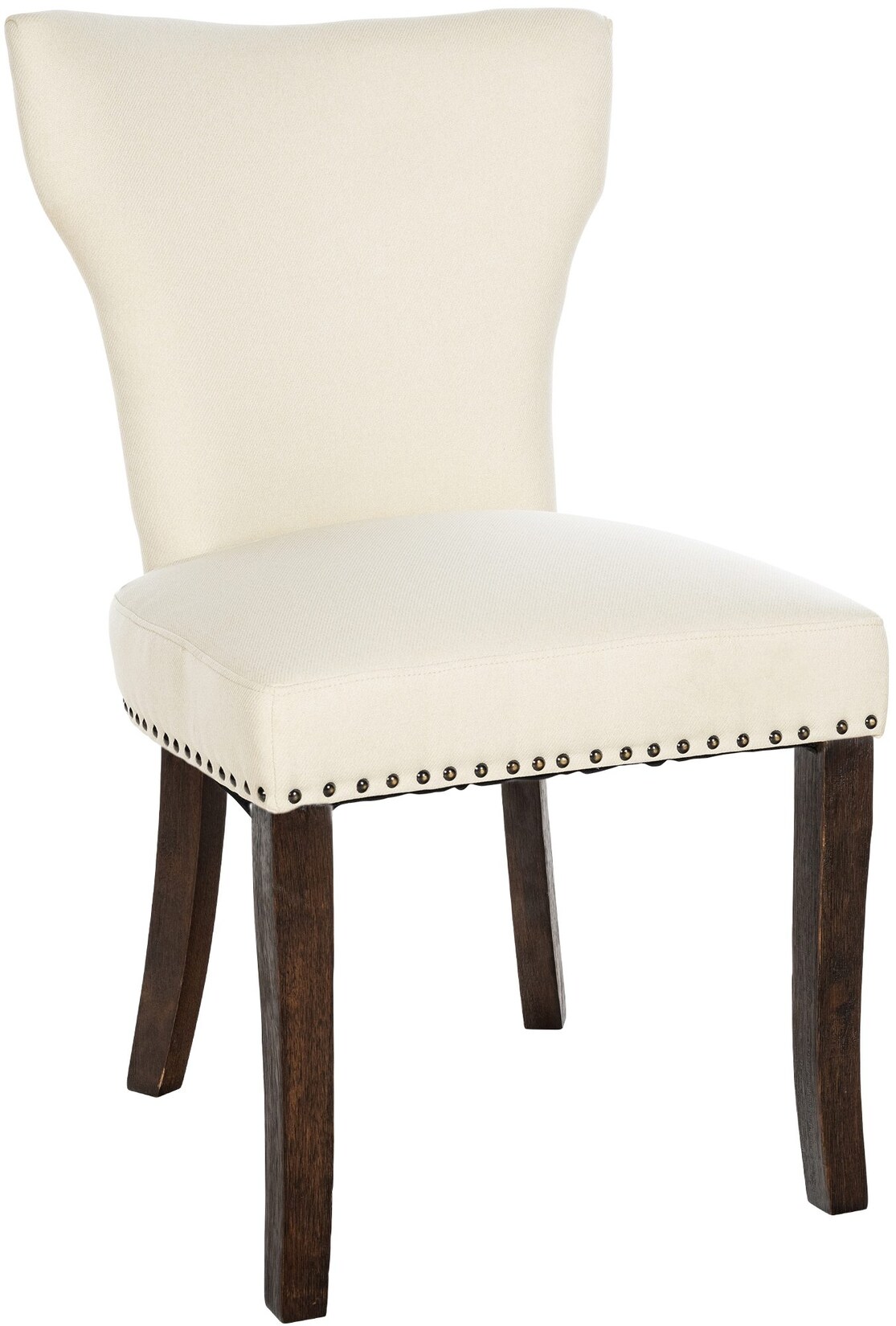 CLP Esszimmerstuhl Zadar Stoff antik-dunkel Farbe: creme, Gestell Farbe: antik-dunkel