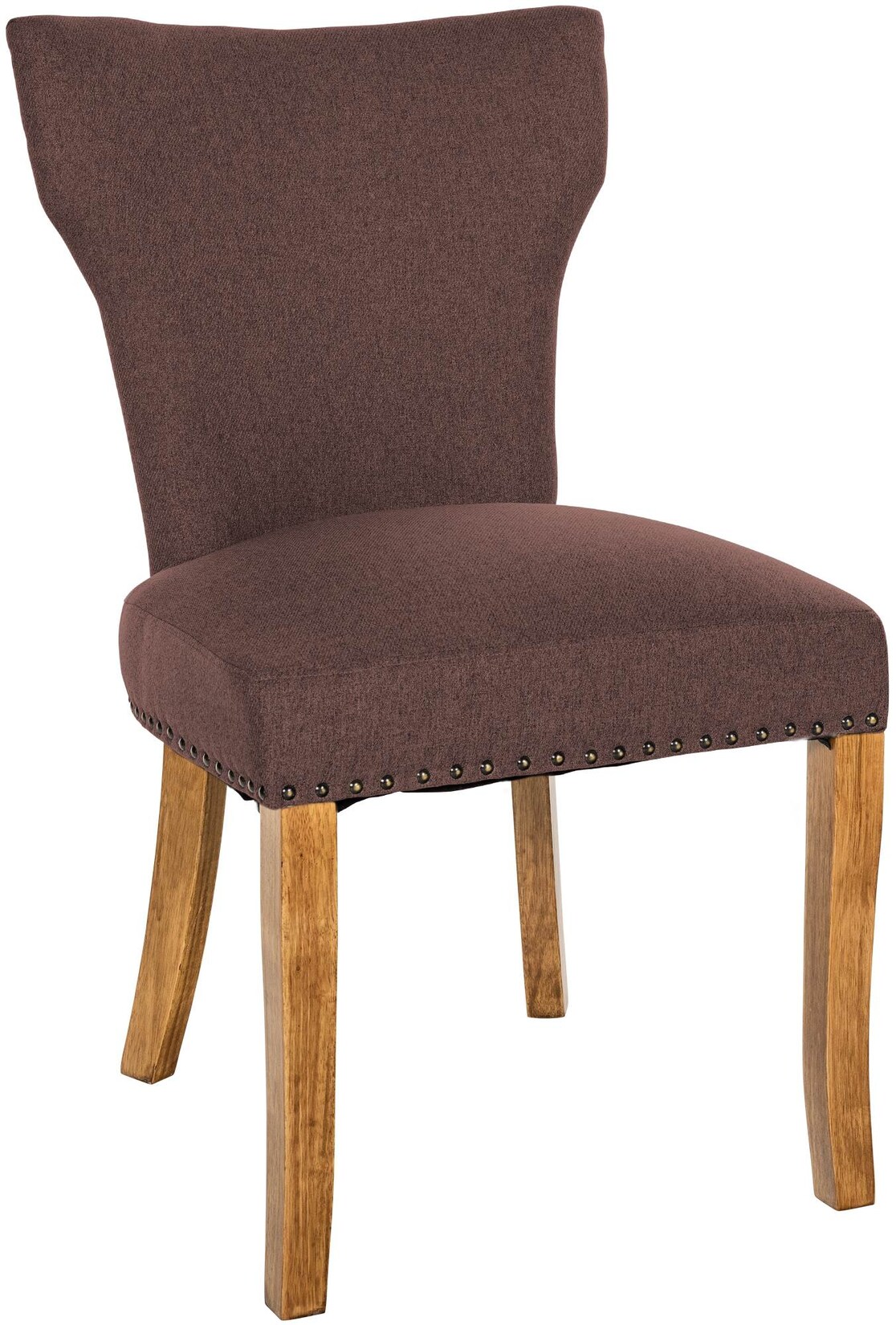 CLP Esszimmerstuhl Zadar Stoff antik-hell Farbe: braun, Gestell Farbe: antik-hell