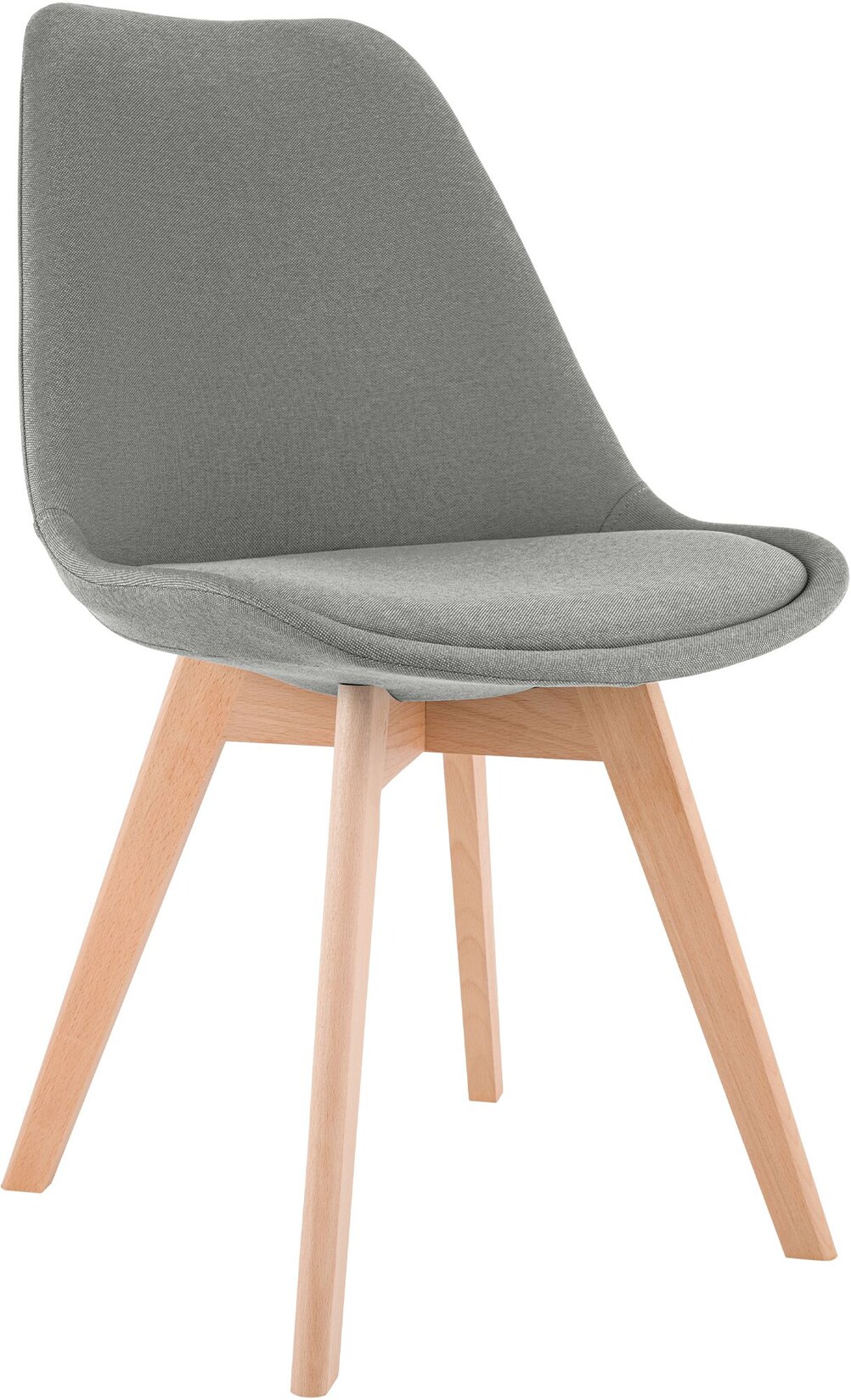 CLP Stuhl Linares Stoff Farbe: hellgrau, Material: Stoff