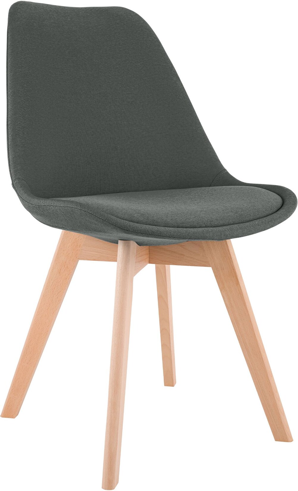 CLP Stuhl Linares Stoff Farbe: dunkelgrau, Material: Stoff