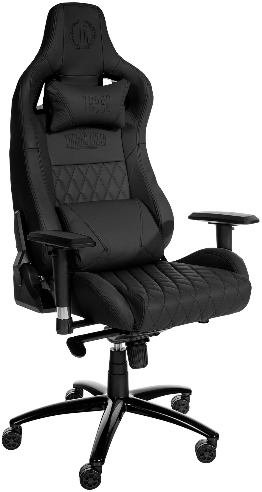 CLP Gaming-Bürostuhl Keren mit Rindsleder-Kontaktflächen, höhenverstellbarer Drehstuhl mit 2D-Armlehnen, Wippfunktion, Nacken- und …