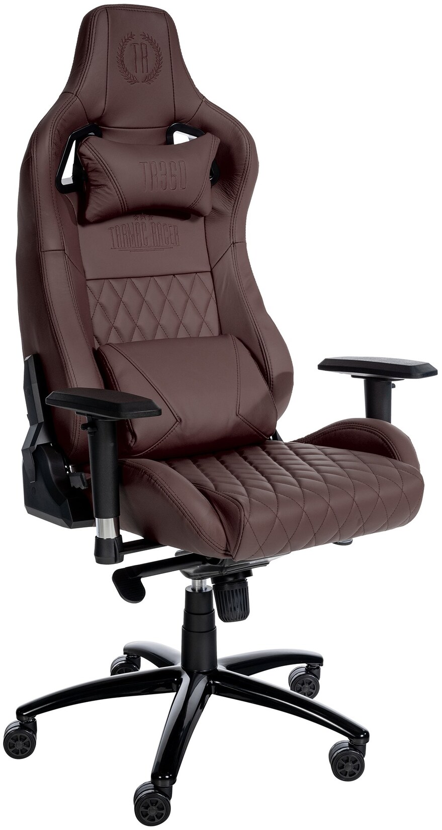 CLP Gaming-Bürostuhl Keren mit Rindsleder-Kontaktflächen, höhenverstellbarer Drehstuhl mit 2D-Armlehnen, Wippfunktion, Nacken- und …