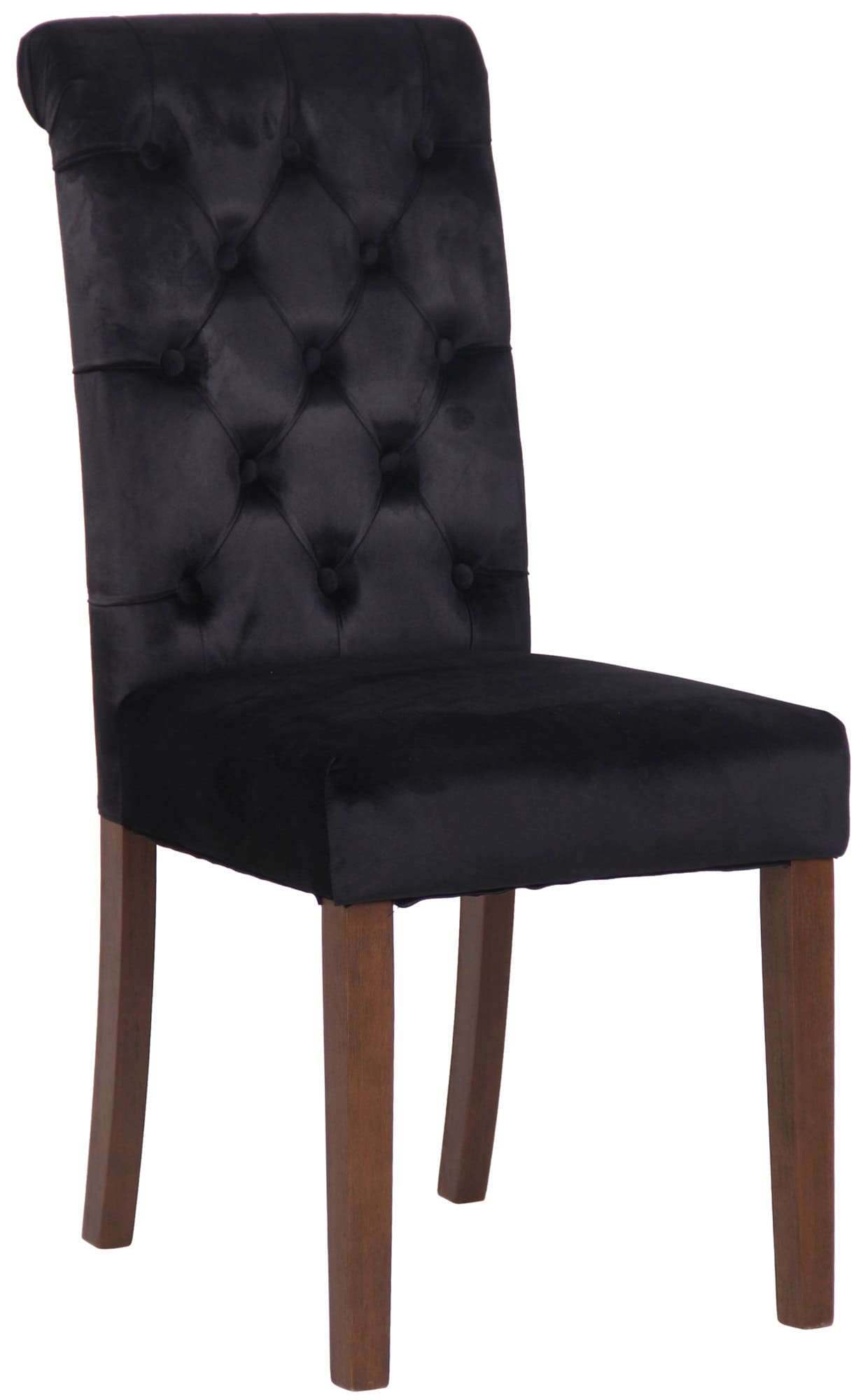 CLP Esszimmerstuhl Lisburn I Samt I Stoff I Polsterstuhl Gesteppt Chesterfield Design 