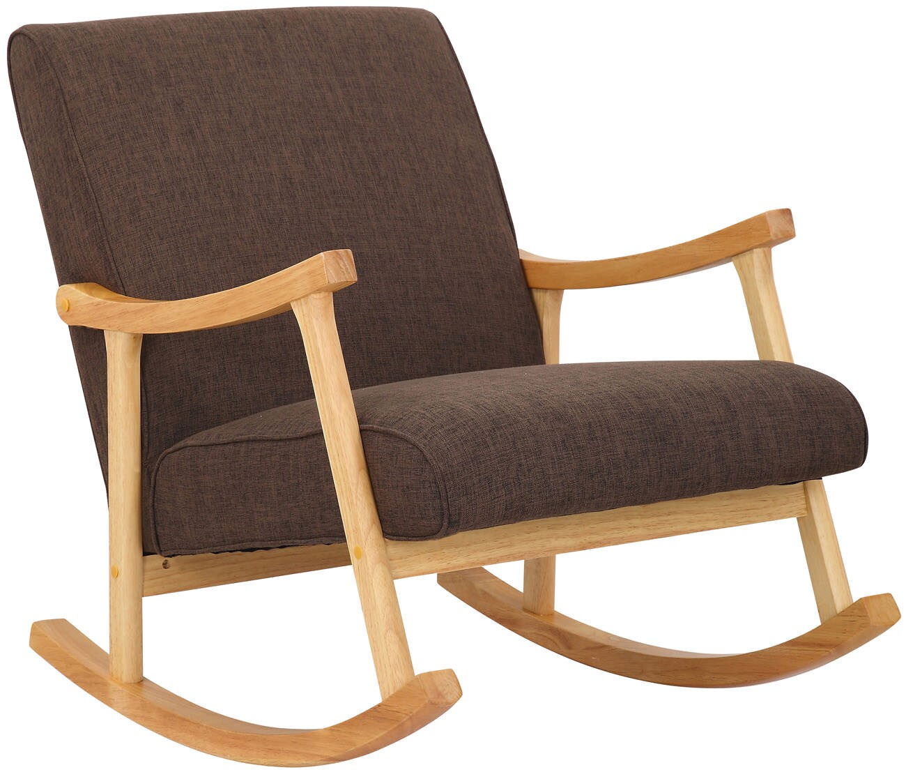 CLP Schaukelstuhl Morelia Stoff natur Farbe: braun