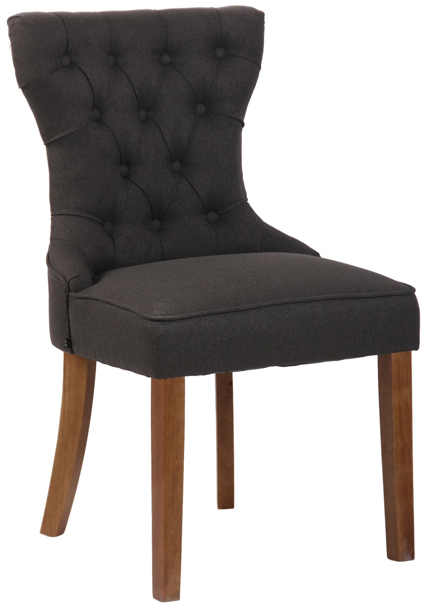 CLP Stuhl Franca Stoff I Polsterstuhl Mit Gestell Aus Kautschukholz I Mit Bodenschonern 