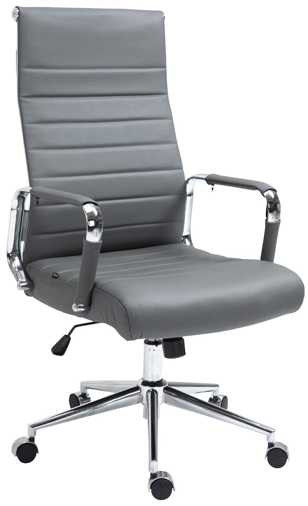 CLP Bürostuhl ergonomisch Kolumbus Echtleder, Schreibtischstuhl höhenverstellbar stufenlos, Drehstuhl mit Rollen bis 150 kg belastbar