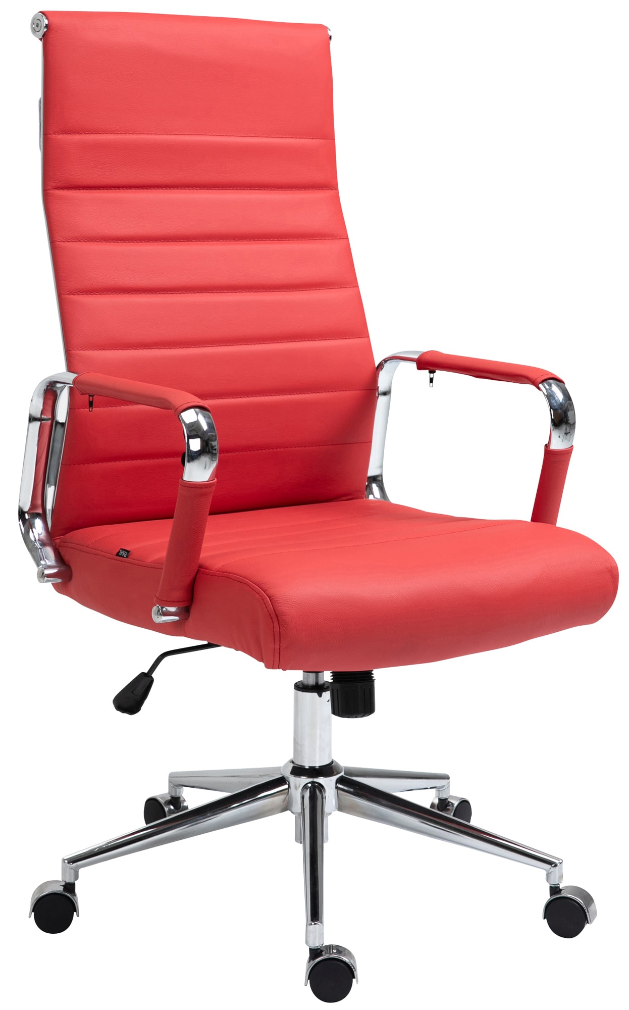 CLP B&uuml;rostuhl ergonomisch Kolumbus Echtleder, Schreibtischstuhl h&ouml;henverstellbar stufenlos, Drehstuhl mit Rollen bis 150 kg belastbar 