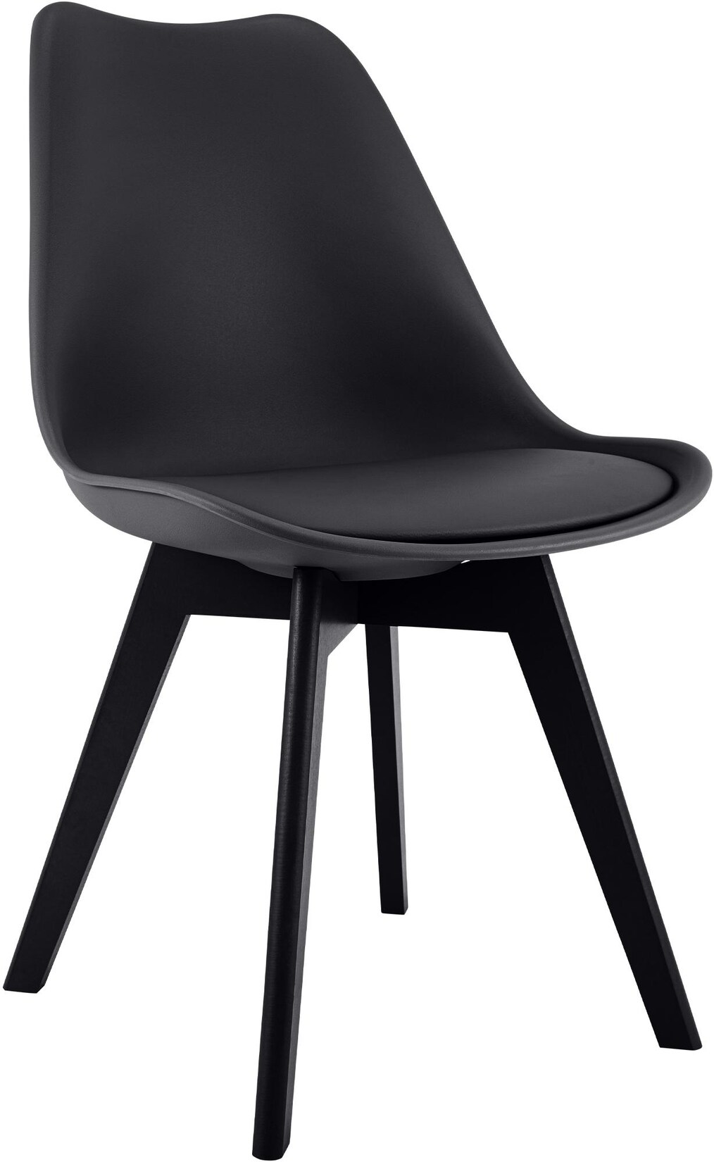 CLP Stuhl Linares Farbe: schwarz/schwarz, Material: Kunststoff