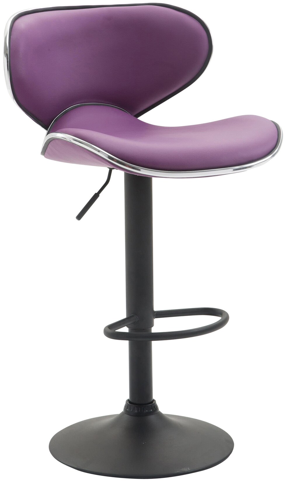 CLP Barhocker Las Vegas V2 schwarz - Farbe: lila, Gestellfarbe: schwarz