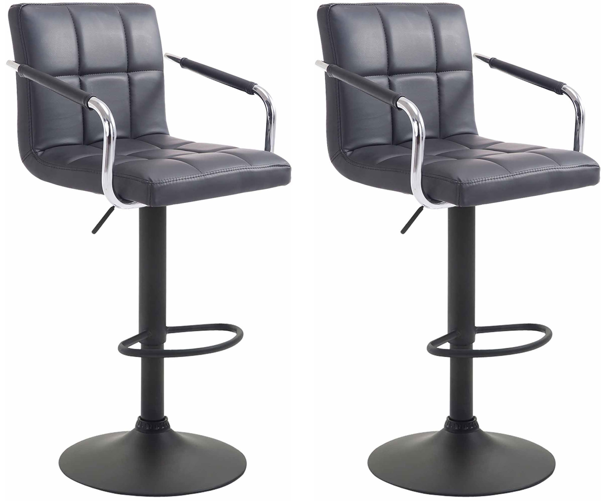 CLP 2er Set Barhocker Lucy V2 schwarz - Farbe: schwarz, Gestellfarbe: schwarz 